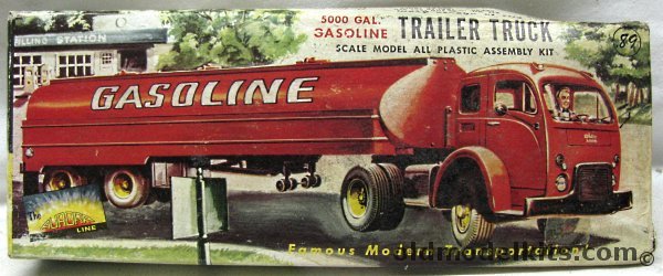 Aurora 1/64 5000 Gallon Gasoline Tanker and White 3000 Truck, 682-89 plastic model kit